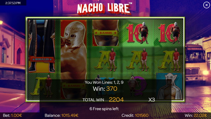 Nacho Libre free spins feature