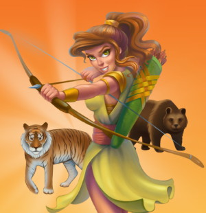 Olympus Fury character with bow and arrow