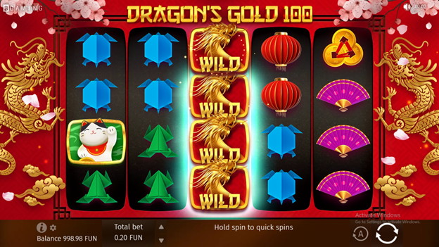 Dragons Gold 100 Expanding Wilds screengrab