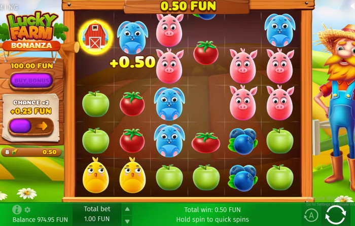 lucky farm tumbling feature