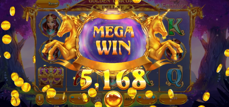 golden unicorn deluxe mega win