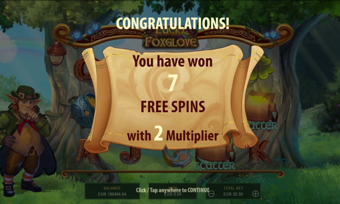 Free spins feature