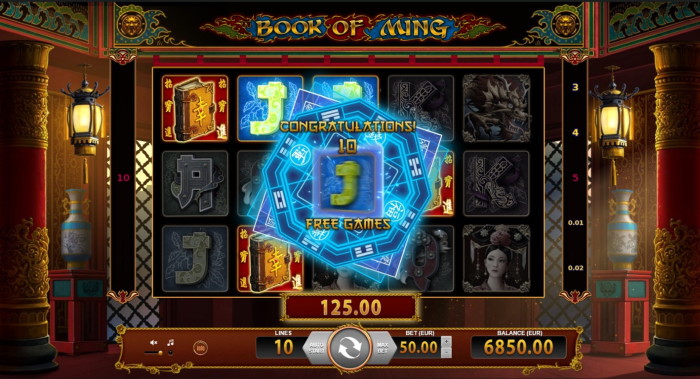 Book on Ming free spins feature