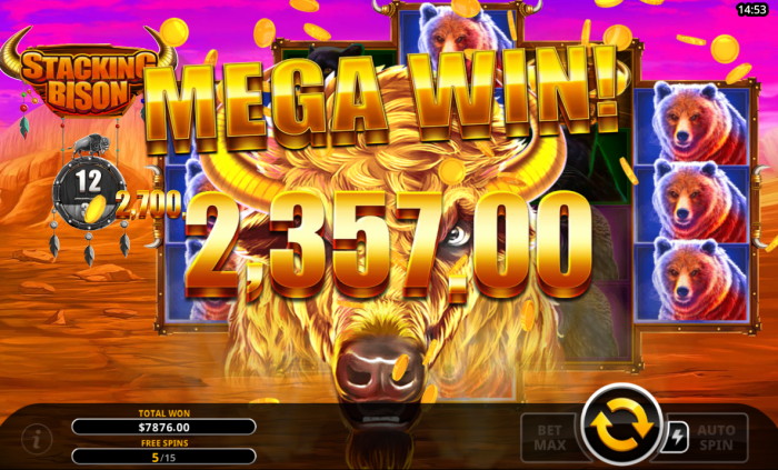 Stacking Bison buy in game mega win