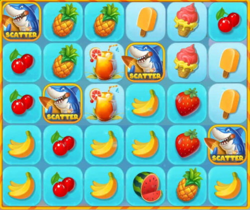 Shark Frenzy scatter symbol in play