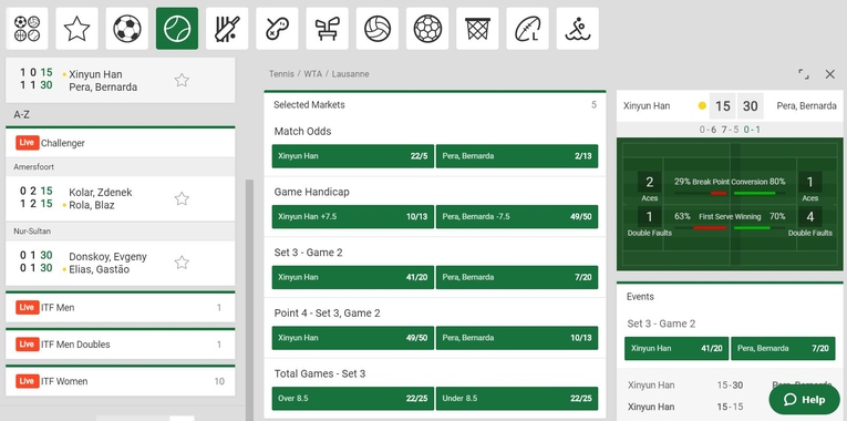 mr green live betting interface