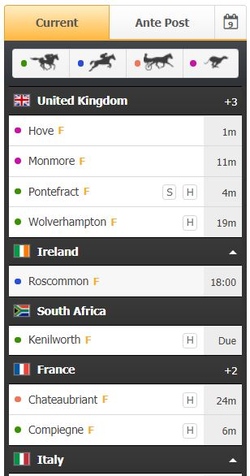 racebets selection tool example