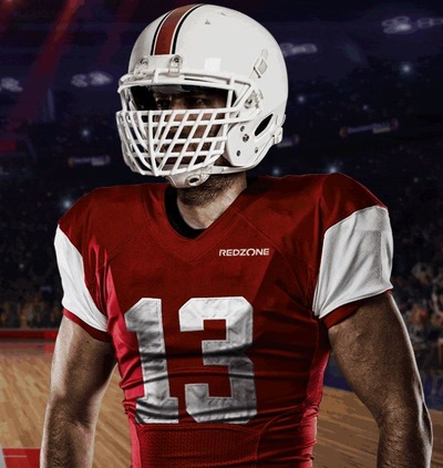 red zone american football player