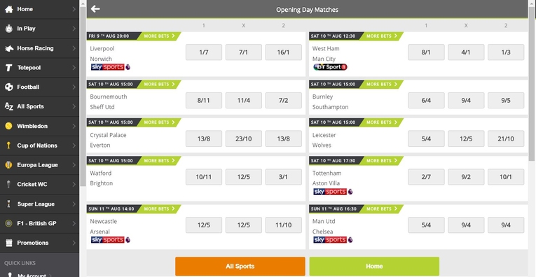 totesport desktop screenshot