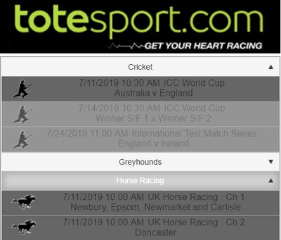 totesport radio interface