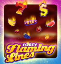 40 flaming lines logo