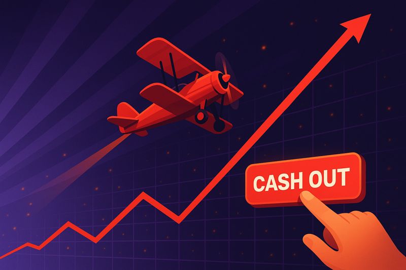 plane chart going up cash out