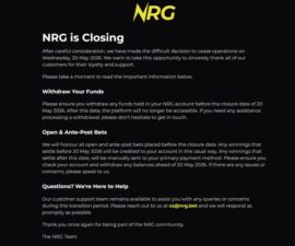 nrg closing down